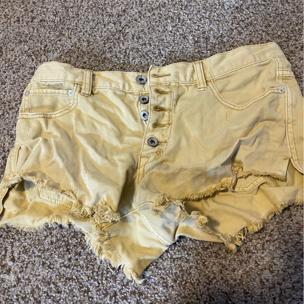 Yellow free people cut offs